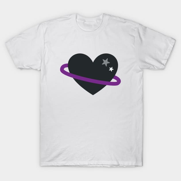 Asexual Pride Heart T-Shirt by lexa-png